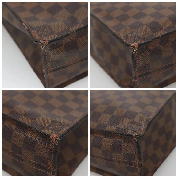 LOUIS VUITTON Damier Ebene Sac Plat Hand Bag N51140 LV Auth 135475 - Picture 13 of 14